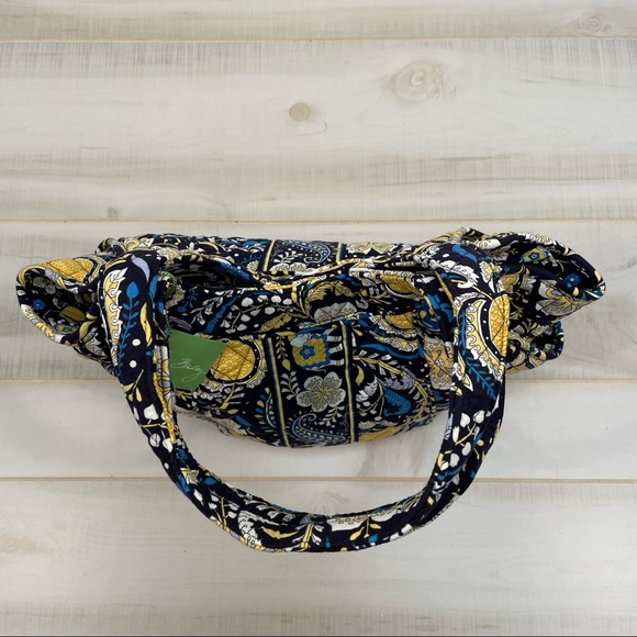 NWT Vera Bradley Side By Side Ellie Blue Shoulder Tote - Picture 3 of 10